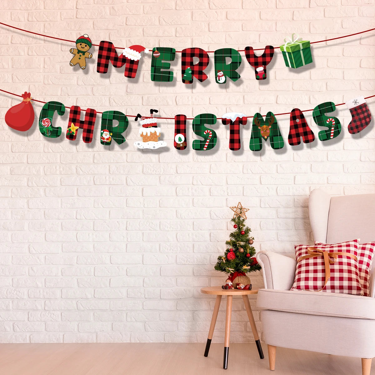 Merry Christmas Hanging Garland Banner ArtGlow™