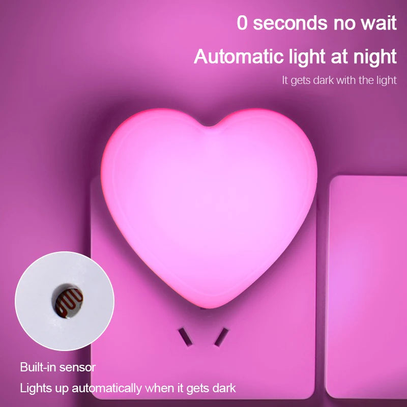 Night Lights Heart for Kids Bedroom ArtGlow™