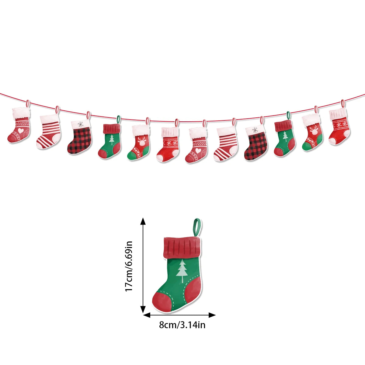 Merry Christmas Hanging Garland Banner ArtGlow™