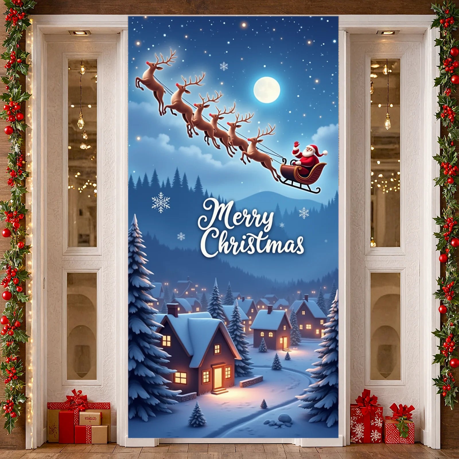Merry Christmas Banner – for Holiday Parties and Home Decoration ArtGlow™