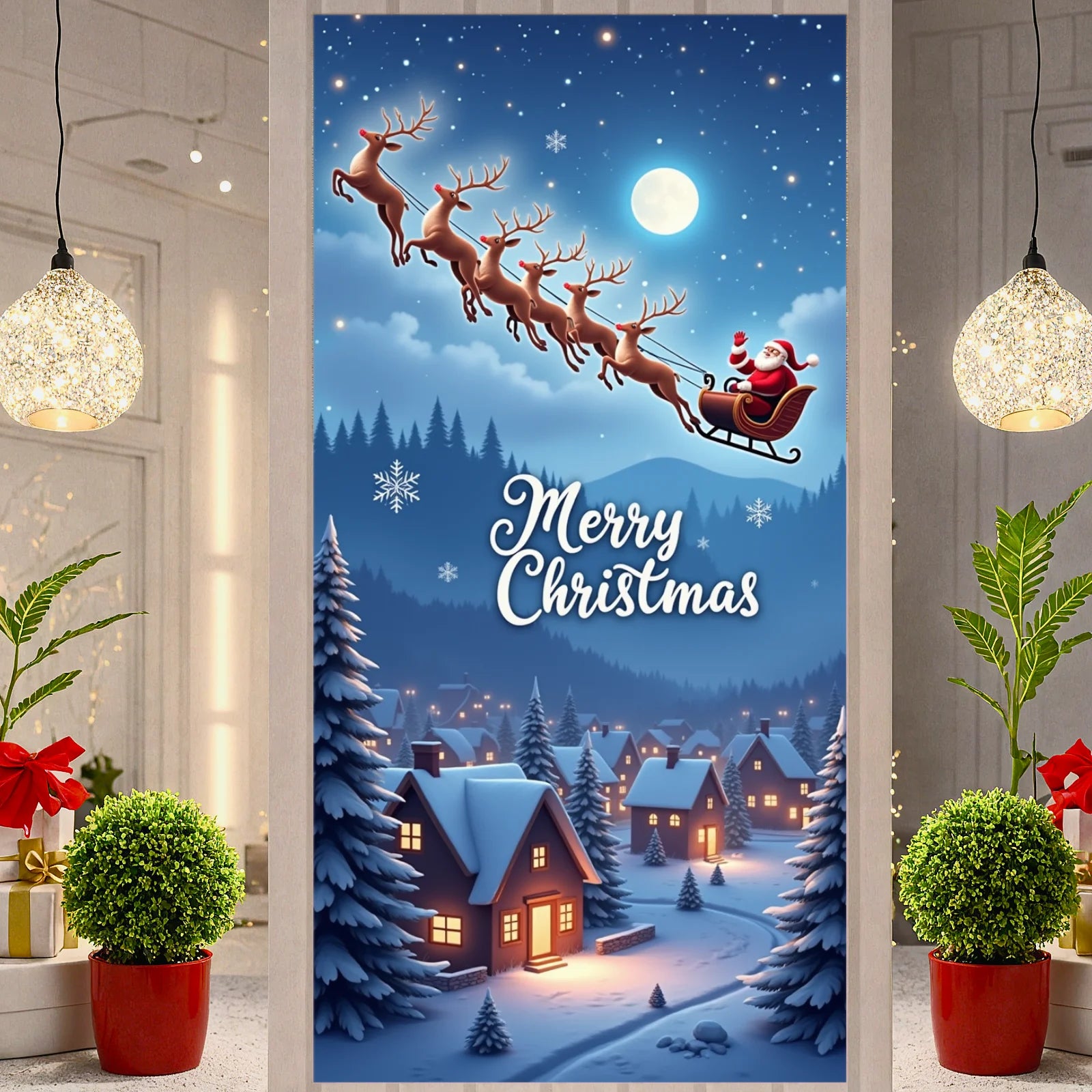 Merry Christmas Banner – for Holiday Parties and Home Decoration ArtGlow™