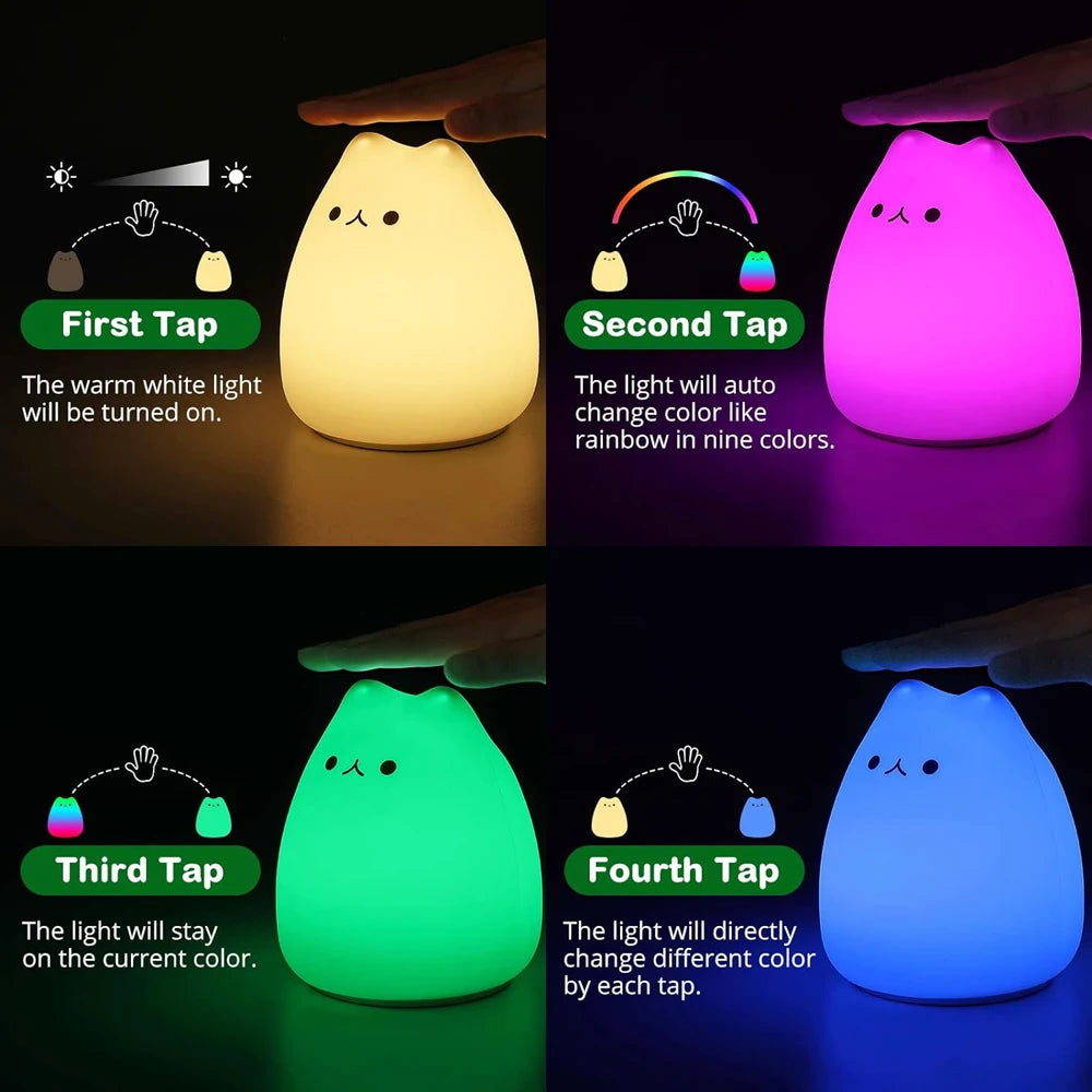Night Light - Silicone Cat LED ArtGlow™