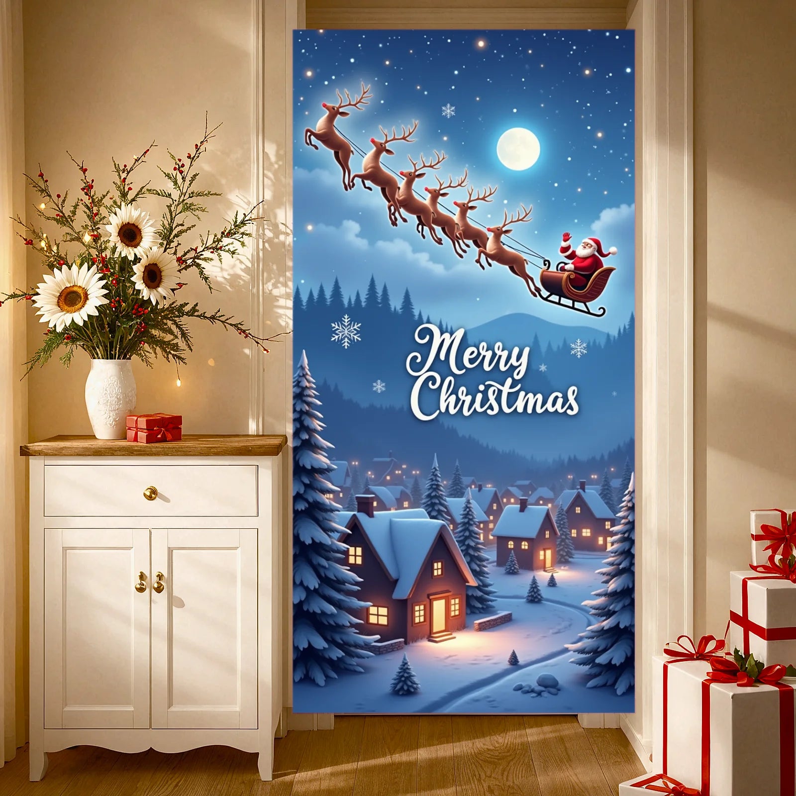 Merry Christmas Banner – for Holiday Parties and Home Decoration ArtGlow™