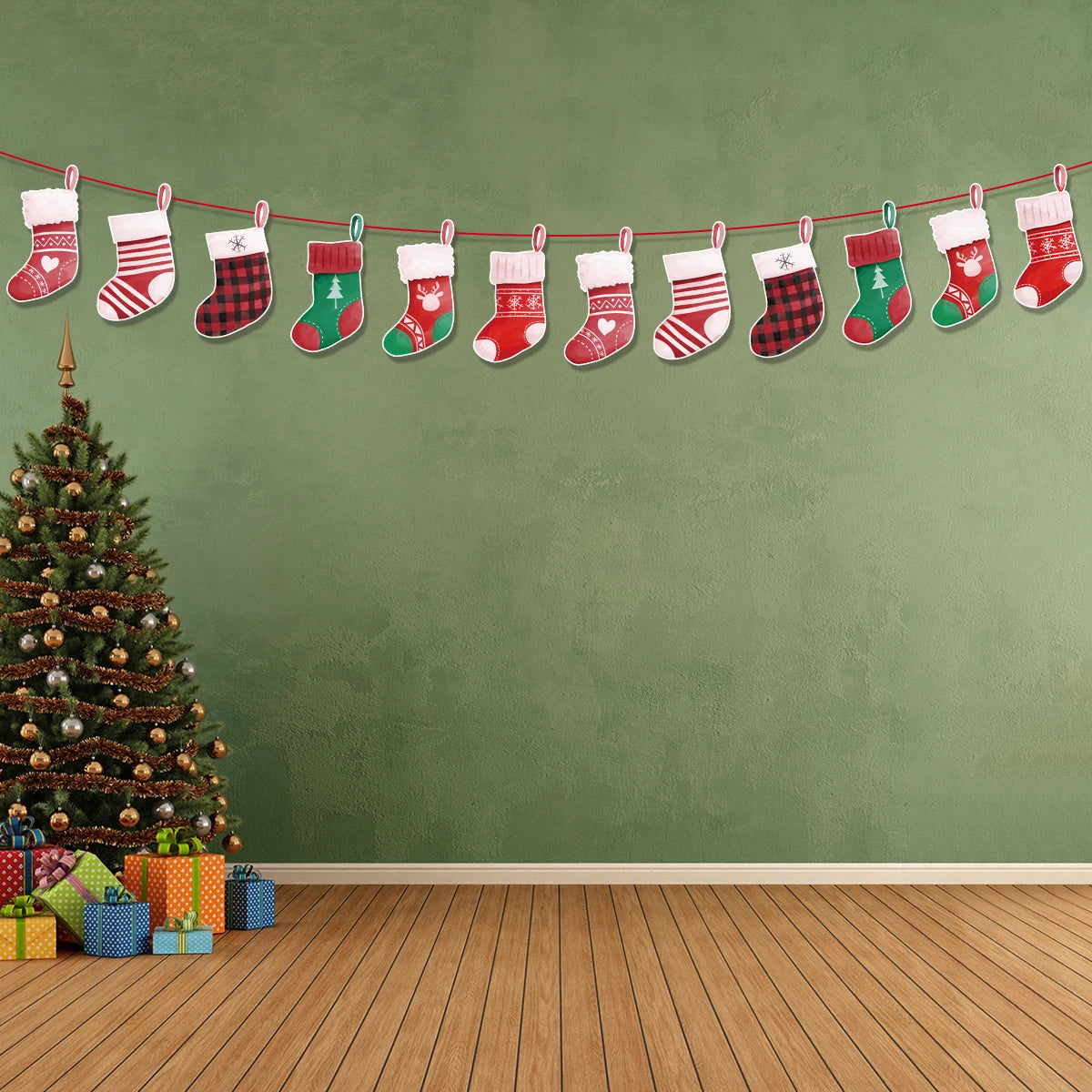 Merry Christmas Hanging Garland Banner ArtGlow™