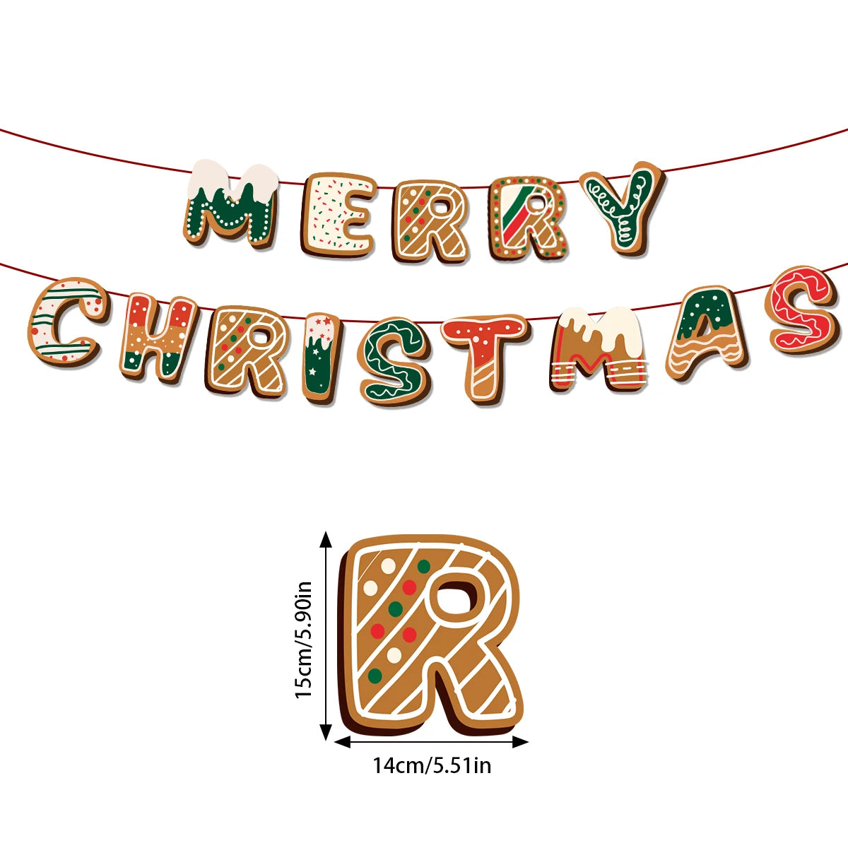 Merry Christmas Hanging Garland Banner ArtGlow™