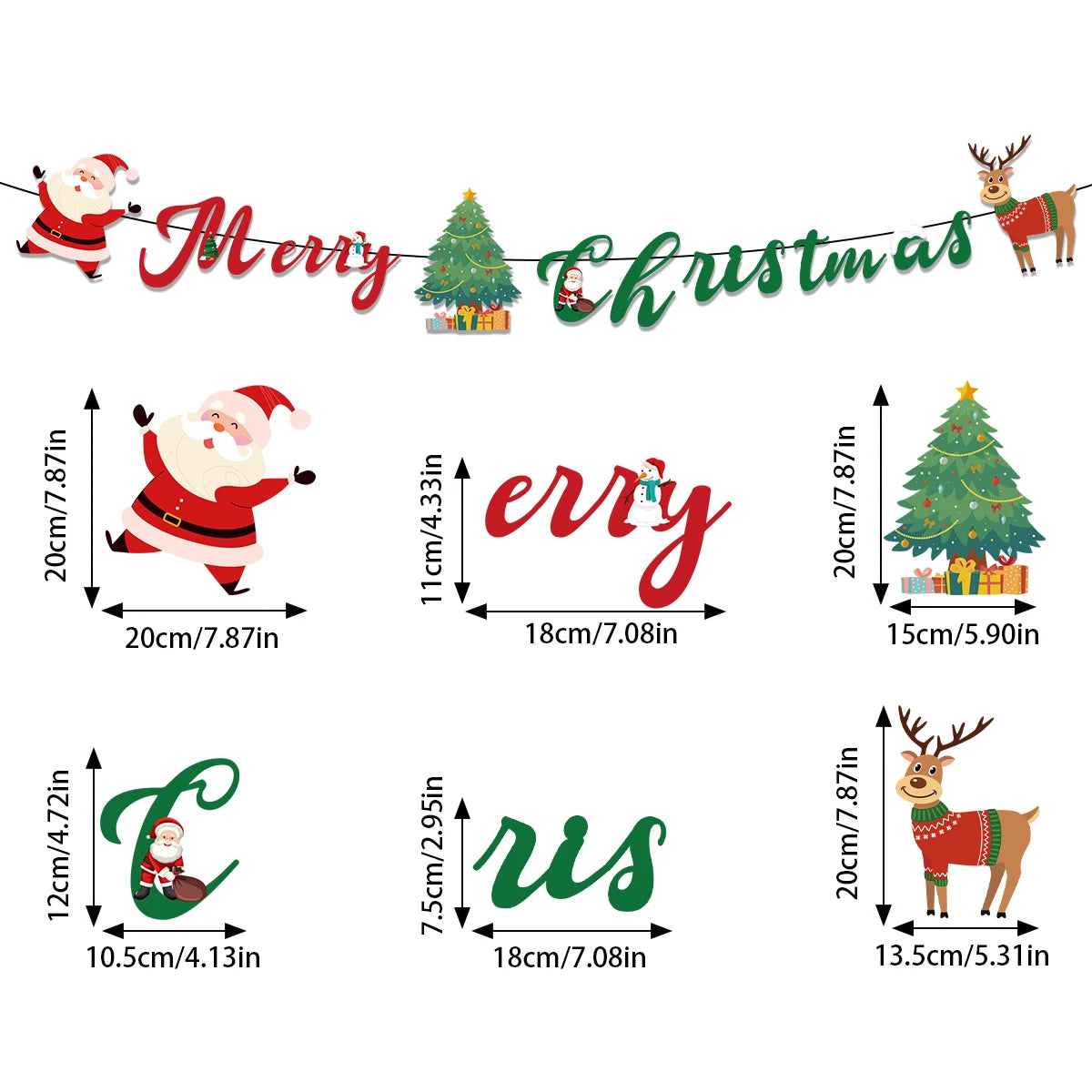Merry Christmas Hanging Garland Banner ArtGlow™