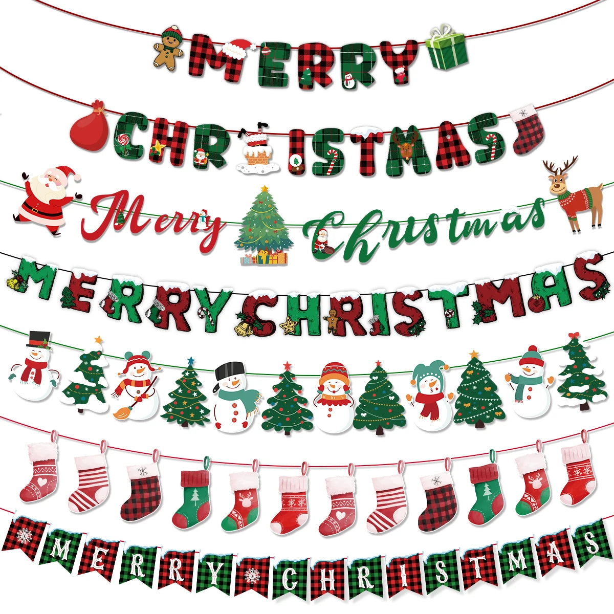 Merry Christmas Hanging Garland Banner ArtGlow™