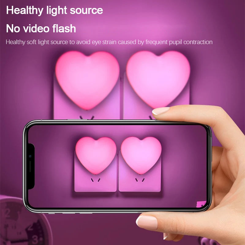 Night Lights Heart for Kids Bedroom ArtGlow™