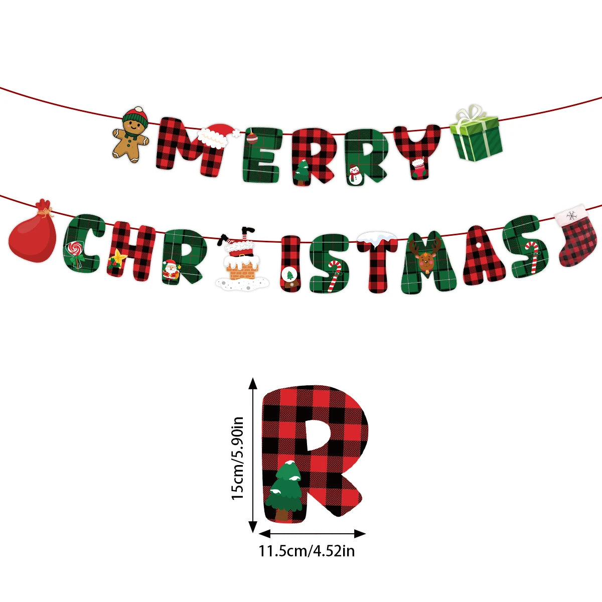 Merry Christmas Hanging Garland Banner ArtGlow™